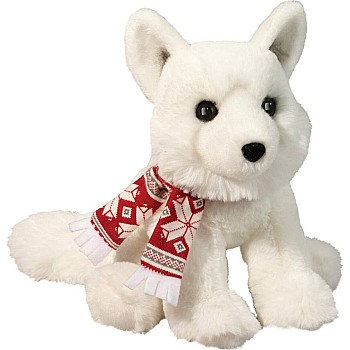 Mini Mistie Soft Arctic Fox with Scarf