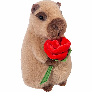 Valentine Capybara with Rose