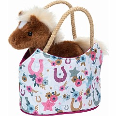 Boho Horseshoe Sassy Sak with Horse