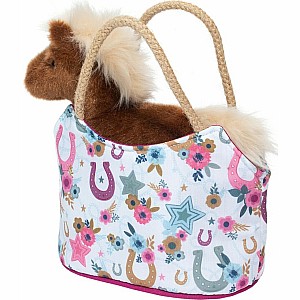 Boho Horseshoe Sassy Sak with Horse