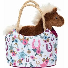 Boho Horseshoe Sassy Sak with Horse