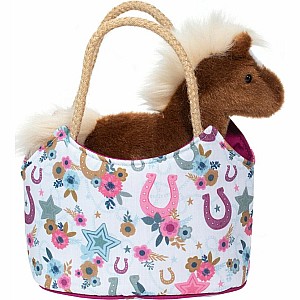 Boho Horseshoe Sassy Sak with Horse