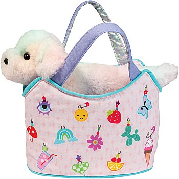 Charmingly Yours Sassy Sak with Rainbow Pup