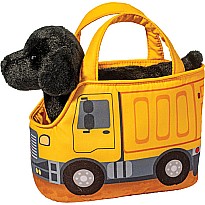 Construction Truck Pet Sak w/ Black Lab