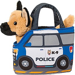 Police Car Pet Sak w/ German Shepherd