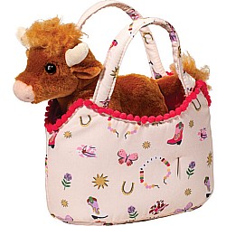 Bestie Westie Sassy Pet Sak w/ Highland Cow