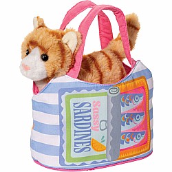 Sardine Sassy Pet Sak w/ Striped Cat