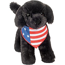 Liberty Black Lab w/ Flag Bandana
