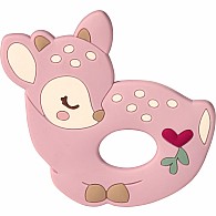 Farrah Pink Fawn Silicone Teether