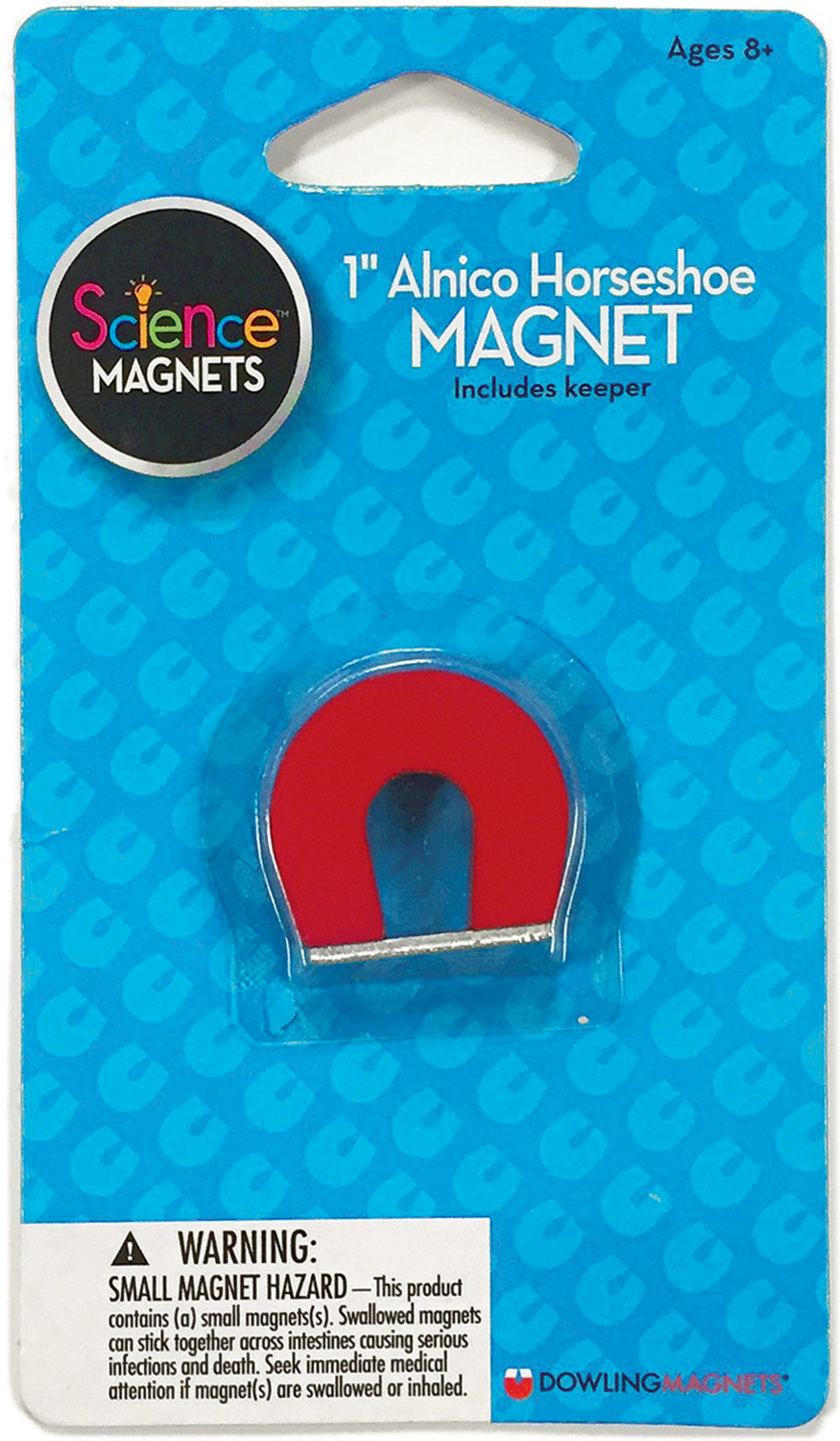 Scribble Traditional Alnico Horseshoe Shaped Magnet with Keeper 3 Size 