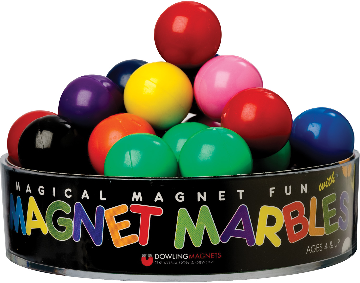 SolidColored Marbles, Set of 20 in clear dish from Dowling