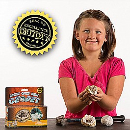 Discover with Dr. Cool Break Open 2 Real Geodes Find Crystal Treasure Kit