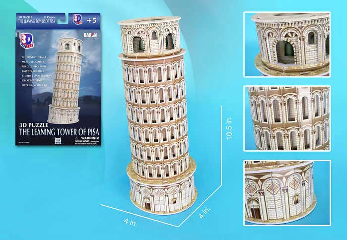 Leaning Tower of Pisa Italy 3D Puzzle 13 pcs 