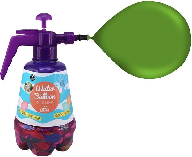 Balloon Kit and Pump with 100 Water Balloons, from Daron WWT and