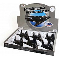 F-117 Die-Cast Pullback 6 Plane Asst In Counter Display
