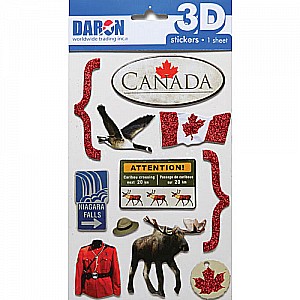 3D Sticker Set - Canada