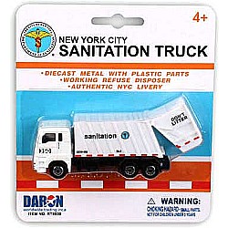 Details about   Daron New York City Sanitation Department Garbage Truck Die Cast Metal White 