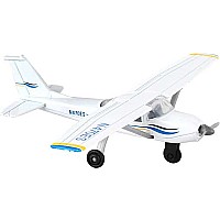 Cessna 172 2000 Skyhawk White/Blue Plane with Runway