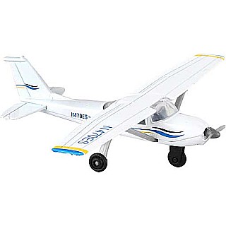 Cessna 172 2000 Skyhawk White/Blue Plane with Runway