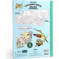 Bugs, Birds & Butterflies (fold-out coloring book with stickers)