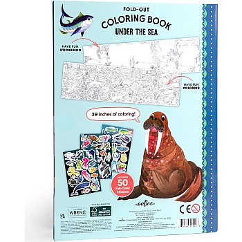 Fold Out Coloring Book, Under the Sea