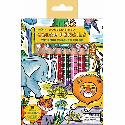 Color Pencil Mini Mural, Wild Animals