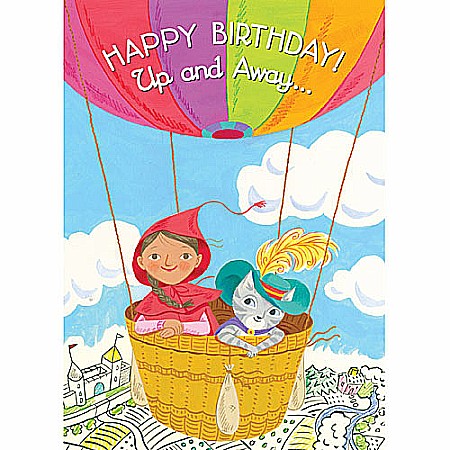 Little Red & Cat In Balloon Birthday