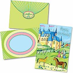 Girls and Castle Birthday Card