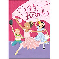 Dancing Girls Birthday Card