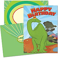 Gertie Dinosaur in Hat Birthday Card