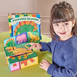 Eeboo "Dinosaur Picture Blocks" (9 pc Puzzle)