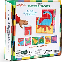 Eeboo "Dinosaur Picture Blocks" (9 pc Puzzle)