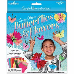 Crepe Paper Butterflies and Flowers Kit
