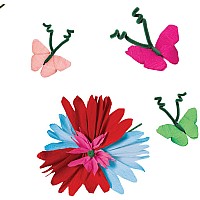 Crepe Paper Butterflies and Flowers Kit