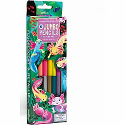 Jumbo Double Sided Pencils 6 ct, Axolotl