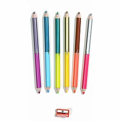 Jumbo Double Sided Pencils 6 ct, Axolotl