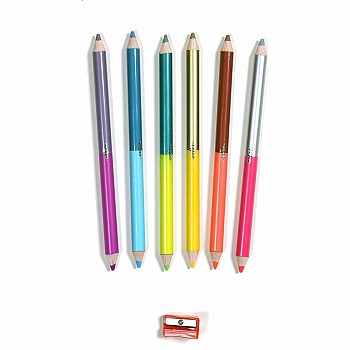 Jumbo Double Sided Pencils 6 ct, Axolotl