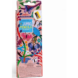 Butterflies 6 Jumbo Double-Sided Pencils