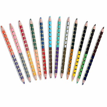 Double Sided Color Pencils 12 ct, Fawn & Sun 