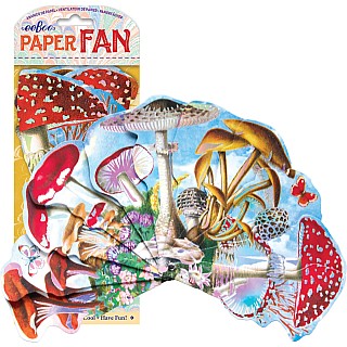 Artist Paper Fan - Mushrooms