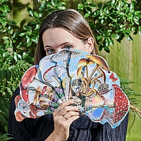 Artist Paper Fan - Mushrooms