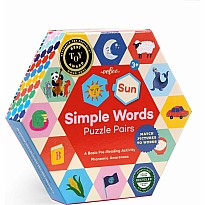 Simple Words Hexagon Puzzle Pairs