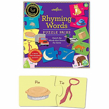 Eeboo "Rhyming Pairs" (2 Pc 50 in 1 Puzzle)