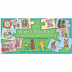 Eeboo "Watch This Face" (2 Pc 48 in 1 Puzzle Pairs)