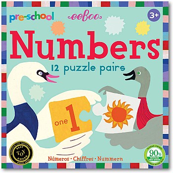Eeboo "Pre-School Numbers" (24 Pc Puzzle Pairs)