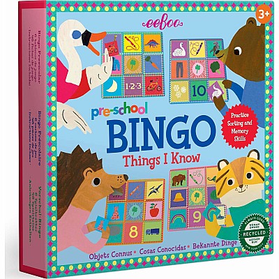 Preschool Things I Know Bingo