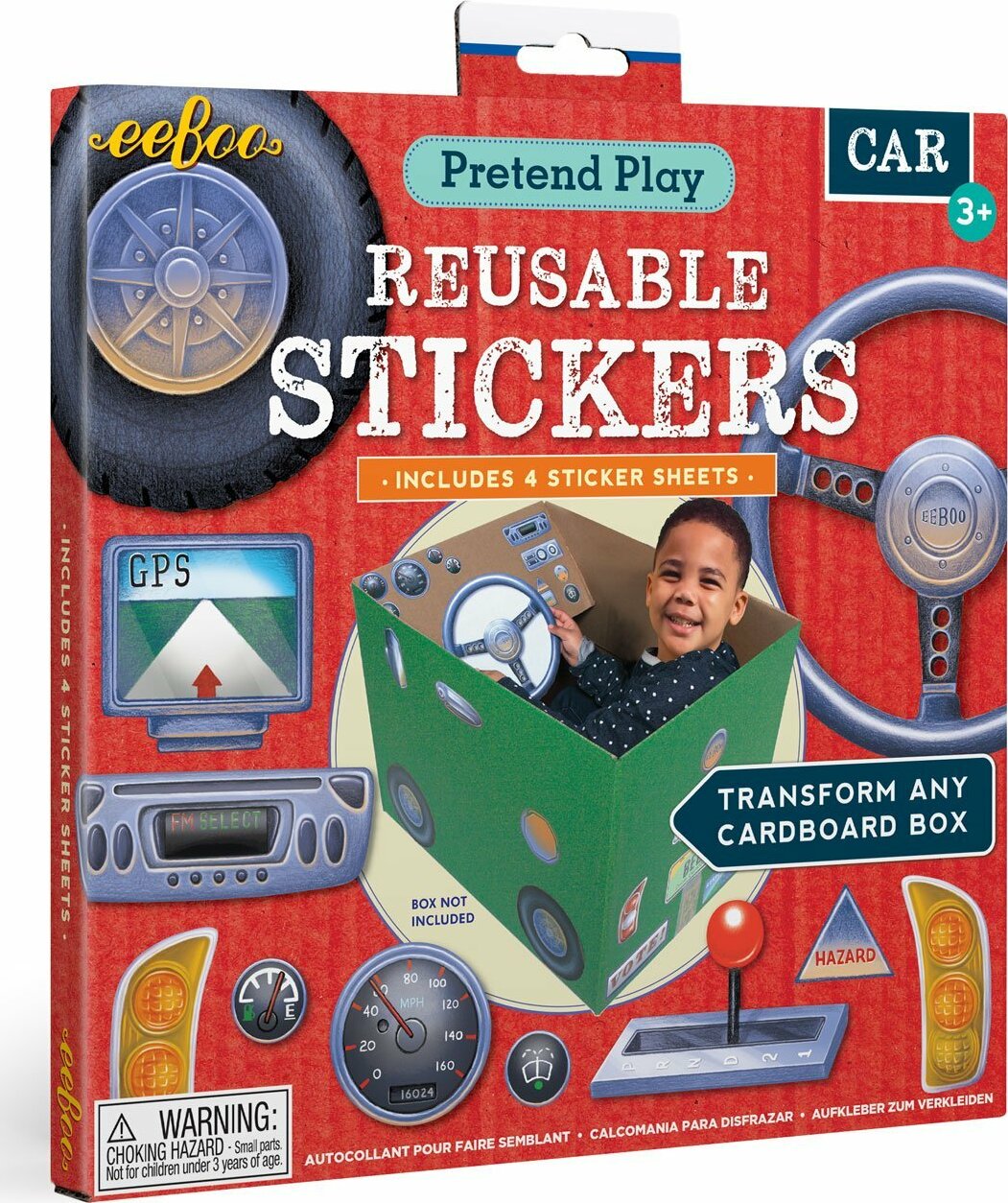 eeBoo Pretend Play Stickers Car