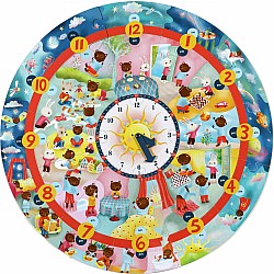 Eeboo "Around the Clock" (25 Pc Giant Puzzle)