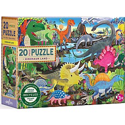 Eeboo "Dinosaur Land" (20 Pc Puzzle)