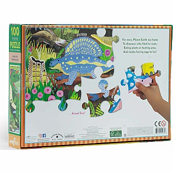 Eeboo "Land of Dinosaurs" (100 Pc Puzzle)